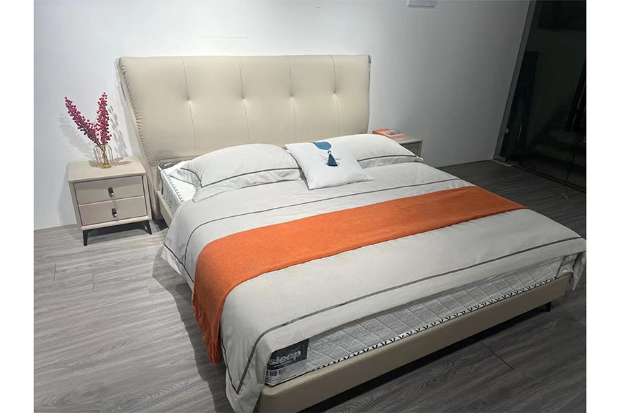 VINCENT upholstered bed HM0678-815 modern，simple，stable，double bed